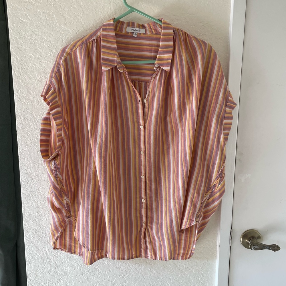 Madewell light boxy cotton button down